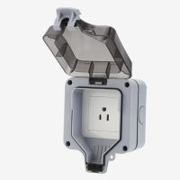 IP66 Splash Proof Box Outdoor American Standard Plug-in American Standard Single Industrial Rain Proof Outdoor Waterproof Socket Power Points  Switche