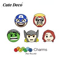 【Cute Deco】Cartoon Team America (5 Types) Team America Avatar/Iron Man Avatar/Thor Avatar/Charm Button Deco/ Cute Jibbitz Croc Shoes / Charm Resin Material for Shoe Accessories