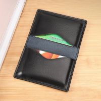 Minimalism Real Leather Wallet Ins Ultra-thin Fold Unisex Purse Credit Card Holder ID VIP Bank Slim Bag Simple Cards Cases Card Holders