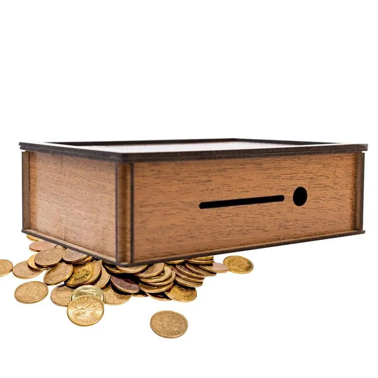 Wooden Coin Bank Decorative Natural Wood Money Box Diy Paper Money Piggy  Bank Ornaments Must Break To Open Money Saving Box For Kids Or Adults  Polite | Lazada Ph