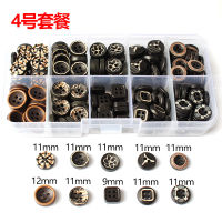 100 Pcsbox Multi-size Alloy Pearl Flower All-match Round Shaped Small Buttons for Women Kid Garment Sewing Accessories