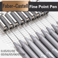 Faber-Casl Fineliner ไมครอนปากกาวิจิตรจุดหมึกสีดำวาดร่างเครื่องหมายโรงเรียนอุปกรณ์ศิลปะ0.05 01 02 03 04 05 06 07