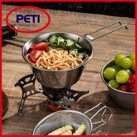 PETI STUDIO Syrah เครื่องครัวสแตนเลสแขวนชามปิกนิกแบบพกพาอุปกรณ์ทานอาหารสำหรับตั้งแคมป์ตั้งแคมป์จบการศึกษา