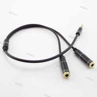 3.5mm Stereo Audio Cable Male to 2 Female Headset Mic Y Splitter Cable Adapter Mobile Phone Adapter Converter Connector WDAGTH