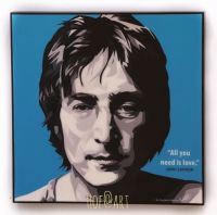 John Lennon #1 The Beatles จอห์น เลนนอน เดอะบีทเทิลส์ รูปภาพ​ติดผนัง pop art พร้อมกรอบและที่แขวน กรอบรูป แต่งบ้าน ของขวัญ รูปภาพ โปสเตอร์