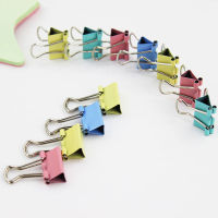 60 PCS 15mm Random Colored Metal Binder Clips for Notes Letter Paper Books Home Office School File Paper OrganizerAdhesives Tape