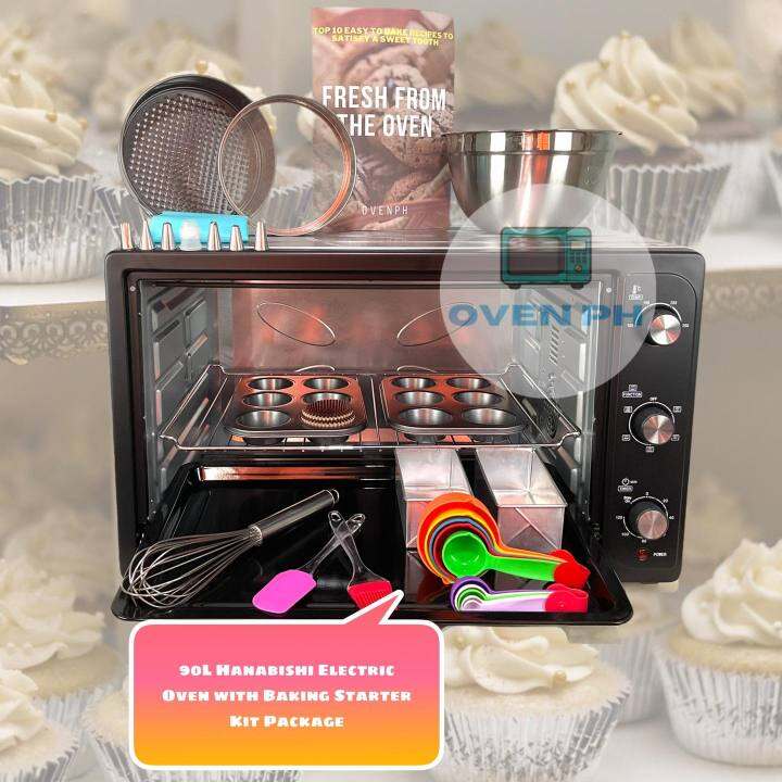 90L Hanabishi Electric Oven with Baking Starter Kit Package Lazada PH