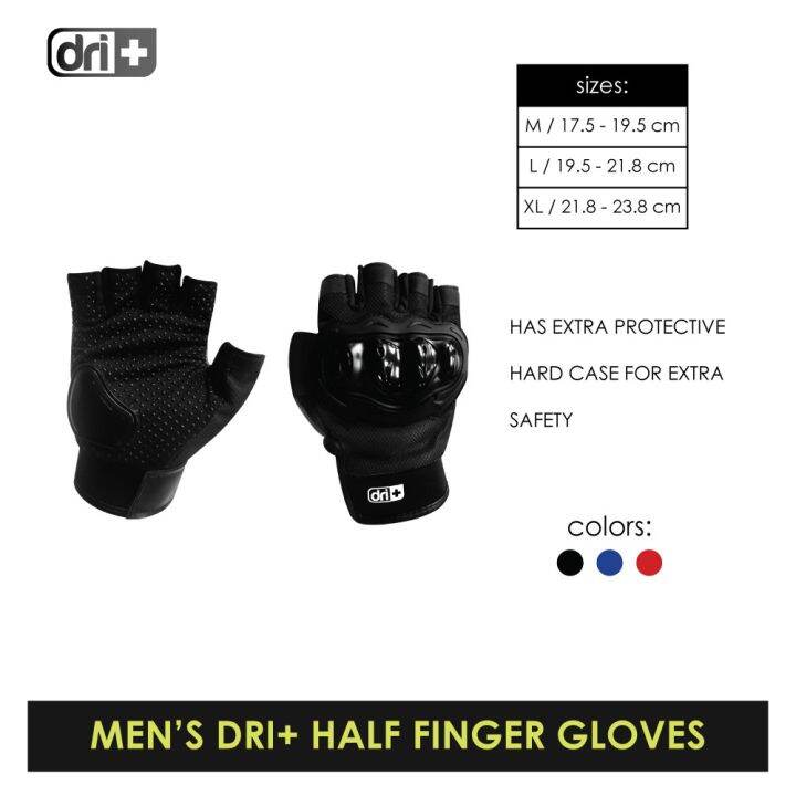 Dri Plus ODMGLOV1 Rider's Half Finger Gloves 1 Pair Lazada PH