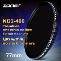 ดั้งเดิม! Zomei ฟิลเตอร์เปลี่ยนแปลงได้ND เฟดเดอร์77มม. ปรับ ND2เพื่อ ND400 ND2-400ความหนาแน่นเป็นกลางสำหรับเลนส์กล้องโซนี่ Canon Nikon Hoya 77มม.