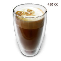 (AI Market) แก้วกาแฟ 2 ชั้น ขนาด 450 ซีซี.