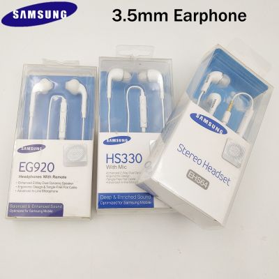 EHS64หูฟัง SAMSUNG EG920/HS330แบบมีสาย3.5มม.,พร้อมไมโครโฟนสำหรับ Samsung S10 S9 S8 Plus Note 8 9 A50 A70 S A52