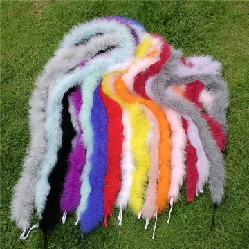 Dark Pink Natural Fluffy Turkey Feather Marabou Boa DIY Wedding Party  Carnival Decoration Dress Shawl/Scarf for Crafts Plume