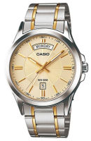 Casio Standard นาฬิกาข้อมือผู้ชาย สายสแตนเลส รุ่น MTP-1381G,MTP-1381G-9A,MTP-1381G-9AVDF - สีเงิน-สลับทอง