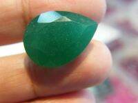 หยกพม่า  ของเทียม JADE  BURMA GREEN pear 12x16mm weight 7.00CARATS ....1 PIECES  สีเขียว