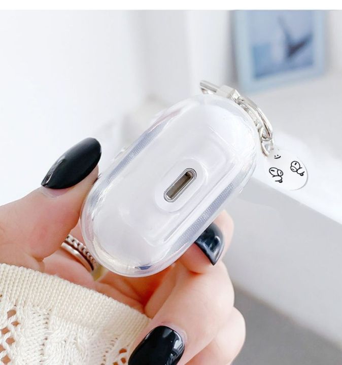 fun-headphones-in-hand-clear-earphone-case-for-airpods-pro-3-wireless-cover-bluetooth-charging-box-for-airpod-2-1-cases-keyring