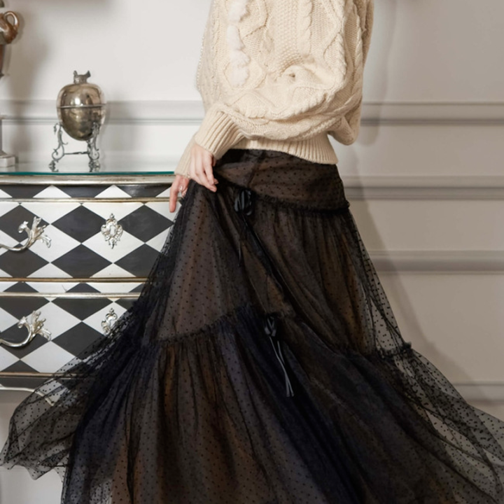 polka-dot-mesh-patchwork-ball-gown-skirts-womens-spring-2022-aesthetic-vintage-high-waist-jupe-fashion-elegant-fairy-skirt