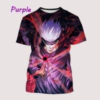 2023 Customized Fashion New Hot Style Jujutsu Kaisen Anime Pattern 3D T-shirt High-definition Printing Round Neck Short-sleeved Trendy Personality Top，Contact the seller for personalized customization