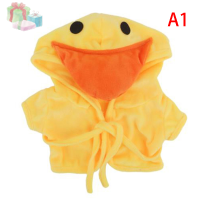 VEW8 ตุ๊กตาสัตว์นุ่มเสื้อผ้าสำหรับ30ซม.สีเหลืองเป็ด Kawaii Plush Toy Accessories