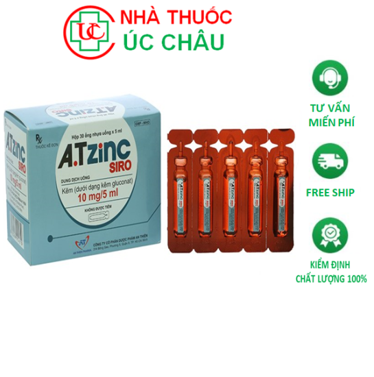 Dung dịch uống bổ sung kẽm a.t zinc 5ml hộp 30 ống - ảnh sản phẩm 1