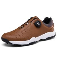 Waterproof Golf Shoes Men Spikeless Golf Sneakers for Men Anti Slip Golfers Shoes Outdoor Comfortable Walking Sneakers