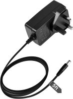 12V2A Power Supply, DC Power Adapter with 5ft/1.5m Power Cord, Fits DVR/NVR/IP/CCTV Camera, 5.5x2.1mm Size Connector, Input AC 100-240V, UK Plug. (Black) US EU UK PLUG Selection