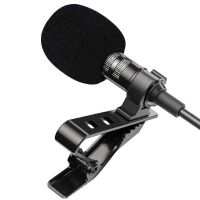 1.5m Portable Lavalier Lapel Microphone Condenser Clip-on Lapel Mic Wired Mikrofo/Microfon for YouTube Vlogging Video Laptop PC