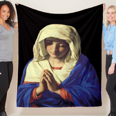 Selimut pejabat kosong Microfiber Sofa kosong Virgin Mary Religion Adult Blank for Kids Women Men Throw Travel Adult Blank 3D printed office Flannel Blank