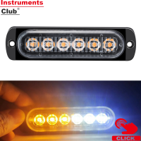 Instruments 12-24โวลต์ LED S Trobe ไฟเตือนเตือนฉุกเฉินไฟกระพริบเตือนแถบแสงสำหรับรถยนต์รถบรรทุกรถตู้รถ ATV SUV เรือยอชท์ยานพาหนะ