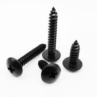 10/50pcs M2.2 M2.9 M3.5 M3.9 M4.2 M4.8 Black 304 Stainless Steel Cross Phillips Large Round Truss Head Self Tapping Wood Screw Screw Nut Drivers