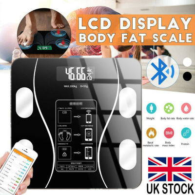 180 Kg Digital Scale for Weight And Body Fat Smart BMI Scale Bluetooth Wireless Bathroom Scale Rechargeable Body Composition Analyzer with Smartphone App Sync 180 Kg Digital Weight Scale Body Fat Composition Scale