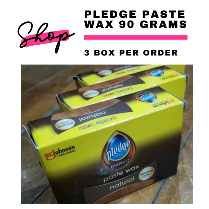 PLEDGE PASTE WAX/FLOORWAX NATURAL SOLD BY 3'S (90 GRAMS) Lazada PH