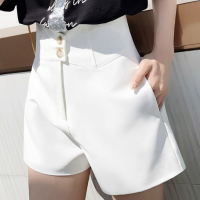 Korea♕ஐ  Korean Style Shorts Women 2023 High Waist Loose And Thin Office Lady Simple Shorts FH00502