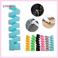 LYAQRG SHOP ฝาครอบสายข้อมูลแบบเกลียวป้องกันแบบเกลียวตัวป้องกันสายไฟโทรศัพท์มือถือคอมพิวเตอร์เนื้อนุ่ม