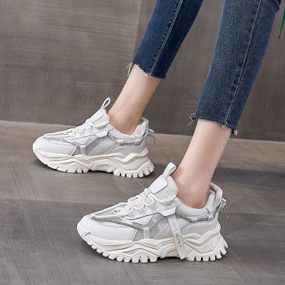 【 โชซินี 】 รองเท้าทรงคุณพ่อผู้หญิง 2023 รองเท้าลำลองสไตล์สปอร์ตน้ำหนักเบาระบายอากาศได้ดีรุ่นใหม่สำหรับฤดูร้อน