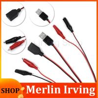 Merlin Irving Shop USB Alligator Clips Crocodile Wire Male female to USB Detector DC Voltage Ammeter Capacity Power Meter Monitor