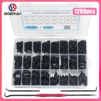 【hot】❉  740PCS 1200PCS Nitrile Rubber O Set with Tools NBR Rings Gasket Oring Sizes Oil-Resistant O-Ring