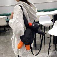 38cm Penguin Plush Backpack Cartoon Cute Penguin Plush Toy Soft Stuffed Animal Shoulder Bag for Kids Girls Birthday Best Gifts