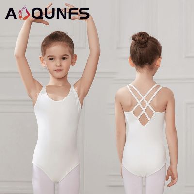 AOQUNFS Ballet Leotard For Girls Dance Outfit Gymnastics Leotards Ballet Costumes Kids Bodysuit Criss-Cross Back Practice