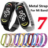 For Mi Band 7 Strap Metal For Xiaomi Mi Band 7 6 5 4 3 Bracelet Screwless All Series Xiaomi Mi Band 7 Xiomi MiBand Wrist Band#p3 Smartwatches