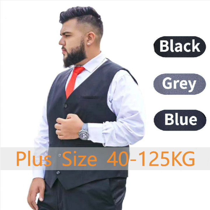 40-125KG Men's Plus Size Waistcoats Oversized Casual Fashion Formal ...