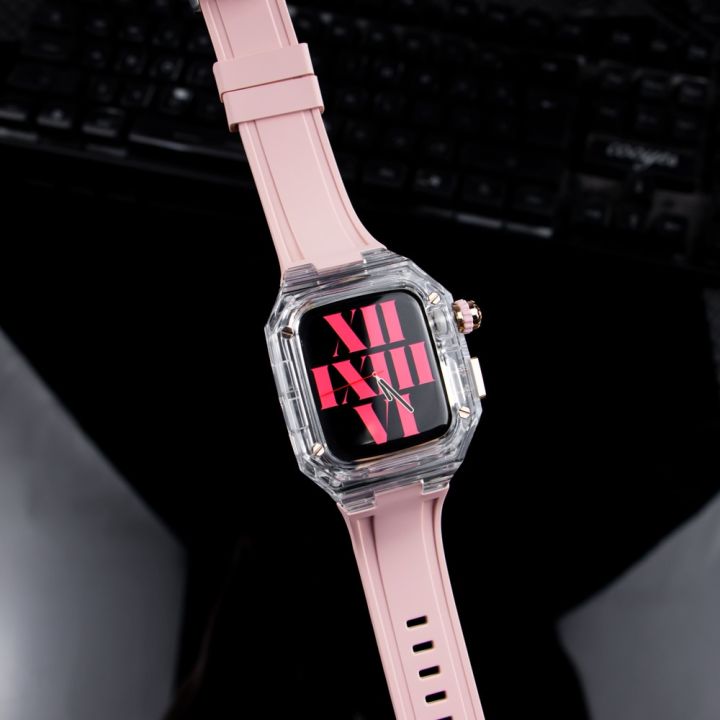 ชุดดัดแปลงสุดหรูสำหรับนาฬิกา-apple-สาย45มม-44มม-40มม-41มม-สายนาฬิกาแฟชั่น-i-watch-series-8-7-6-se-5-4-refit-ไม่รวมนาฬิกา