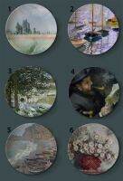 จานของตกแต่งผนังจิตรกรรม Kehao2 Laude Monet สำหรับบ้านโรงแรมห้องน้ำมันแสดงฉากหลัง