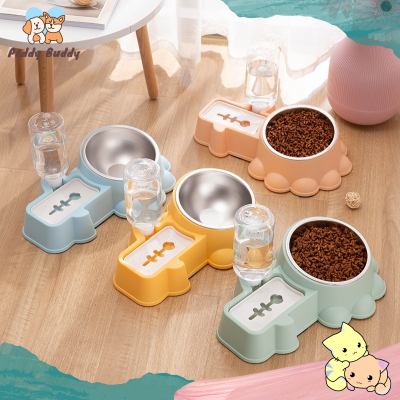 ✿ Peddy ✿ ชามอาหารสัตว์เลี้ยง Pet bowl ชามแมว 2in1 ชามอาหารสุนัข ที่ให้อาหารแมว ชามใส่อาหารแมว ที่ใส่อาหารแมว อาหารแห้งและอาหารเปียก พร้อมส่ง