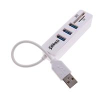 【HOT】 【Customer favorite】 【Hot deal】 USB คอมพิวเตอร์ฮับ USB แบบดรอปชิปตัวขยายคอมโบ3พอร์ตคอมพิวเตอร์ SD/ที่อ่านทีเอฟพอร์ตสำหรับตัวแยกแล็ปท็อปอุปกรณ์เสริม2.0