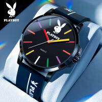 [ของแท้ 100%] PlAYBOY นาฬิกาผู้ชาย (นาฬิกาซิลิก้าเจล) กันน้ำ แนวสตรีท สีสดใส  เหมาะสำหรับ วัยรุ่น นักเรียน นักกีฬา