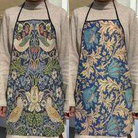 มาใหม่ William Morris Art Apron ผ้ากันเปื้อนครัวผู้หญิงผ้ากันเปื้อน Oxford ผ้าทำความสะอาด Pinafor Home อุปกรณ์ทำอาหารผ้ากันเปื้อน