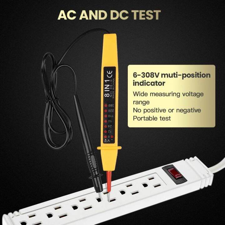 HETU070703. Professional AC/DC Tool 6-380V Electrical Voltage Meter ...
