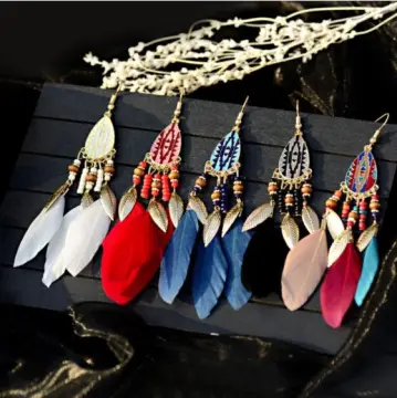 Buy Handmade Earrings. Genuine Leather Earrings. Feather Earrings.  Lightweight Earrings. Boho Earrings. Leather Feather Earrings. Boho Jewelry  Online in India - Etsy