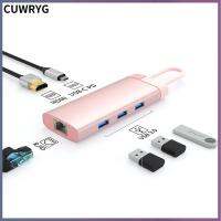 CUWRYG USB แล็ปท็อป3.0ตัวขยาย RJ45อะแดปเตอร์อีเทอร์เน็ตช่องเสียบชาร์จ PD USB ฮับ C 4K HDMI Type-C Splitter