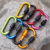 5 PCS อลูมิเนียมอัลลอยด์ Carabiner D-Ring ฤดูใบไม้ผลิ Snap Carabiner ชุดเดินทางอุปกรณ์ตั้งแคมป์ Mountaineering Hook